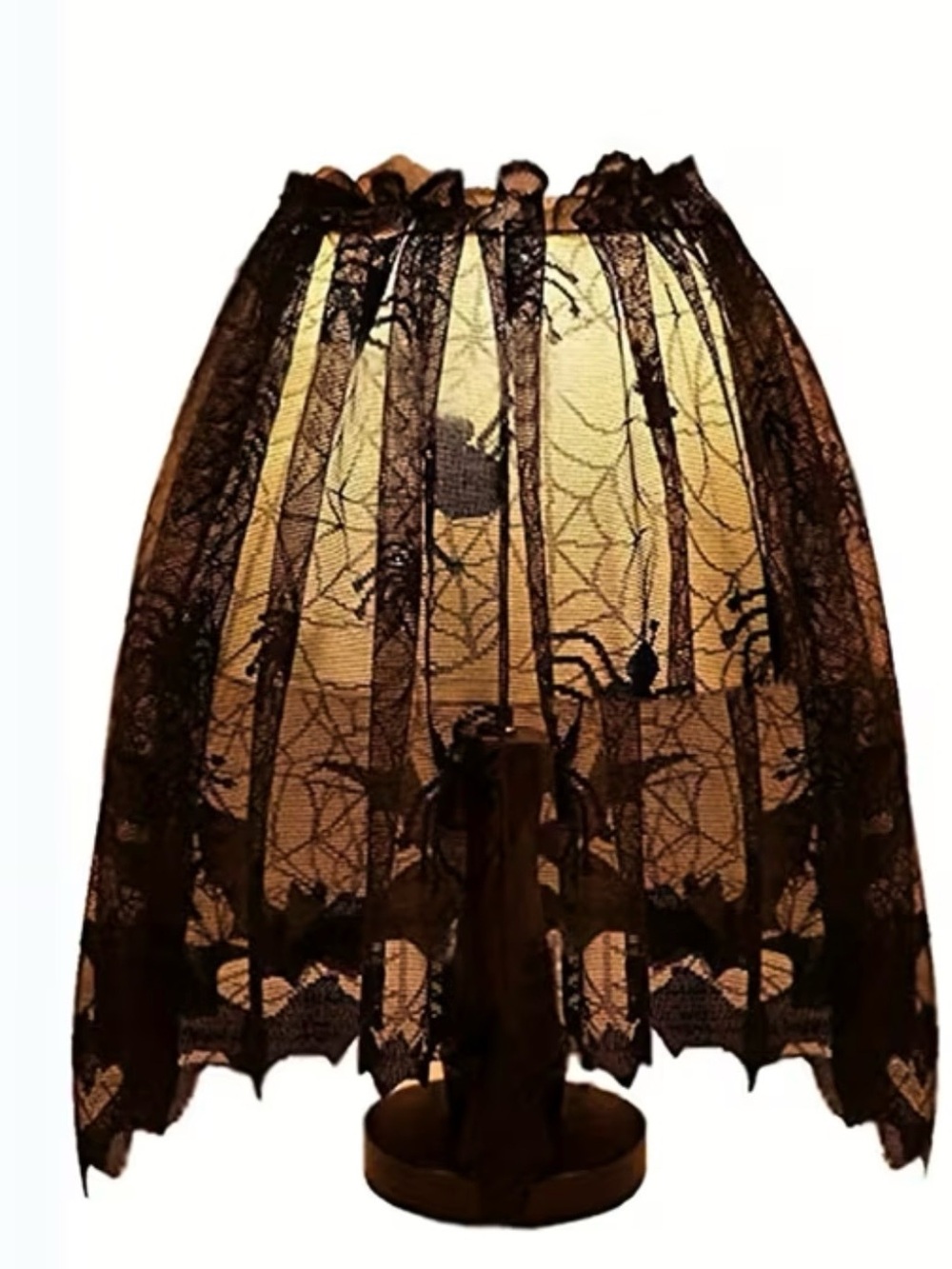Black Lace Spiderweb Lampshade Cover- lamp not included